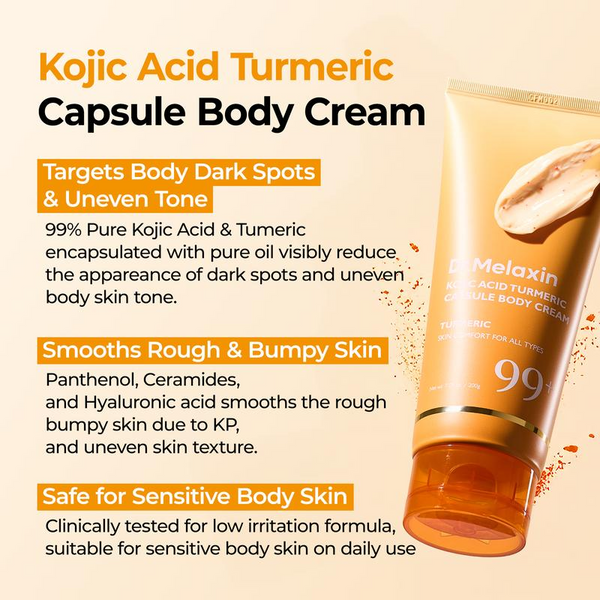 Dr.Melaxin Official  Kojic Acid Turmeric Amber Face & Body Care Set (4 pcs)