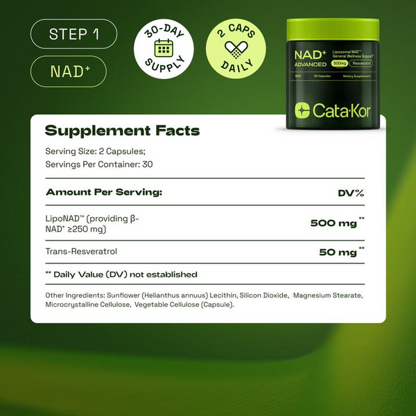 Cellular Power Trio - NAD Advanced 500 mg, NMN 1000 mg, CA AKG 1000 mg (trio)