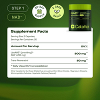 Cellular Power Trio - NAD Advanced 500 mg, NMN 1000 mg, CA AKG 1000 mg (trio)