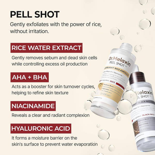 Dr.Melaxin Official Peel Shot Glow Rice Set (2 pcs) -